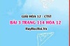 Giải bài 3 trang 114 Hóa 12 Chân trời sáng tạo SGK